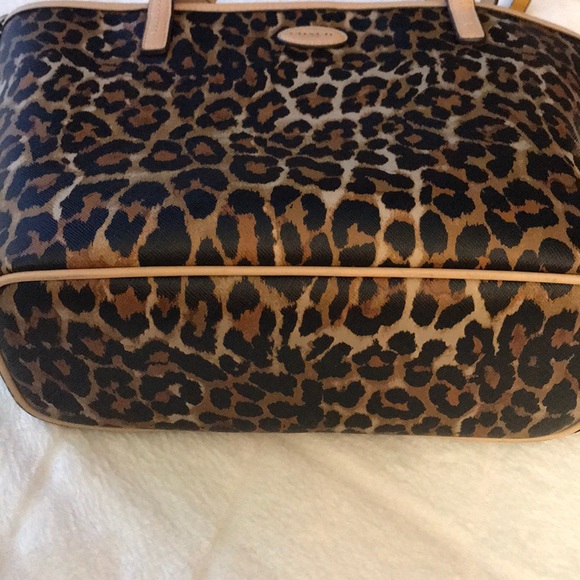 COACH PEYTON OCELOT PRINT TOP HANDLE TOTE - Picture 5 of 8